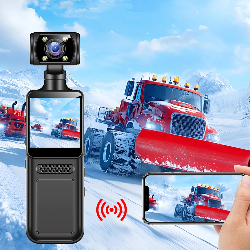 Action Mini Camera Outdoor Sport Video Recorder Body Camera Night Vision 180 Rotatable Wearable Body Worn Cam For Outdoor Sport alt