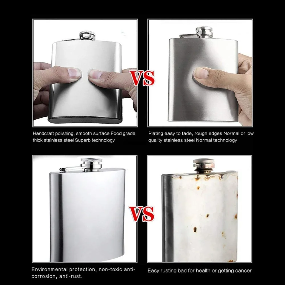 Stainless Steel Hip Flask alt