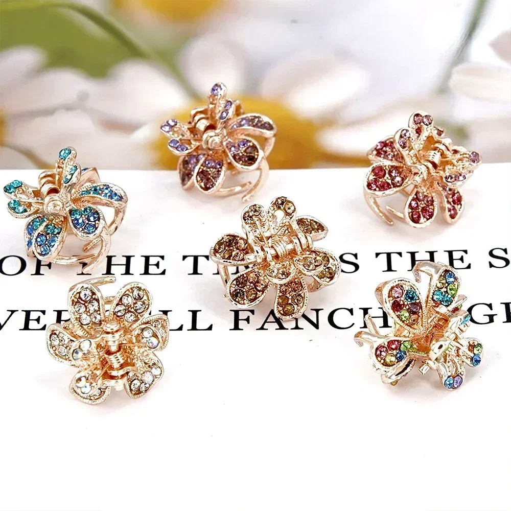 Rhinestone Flower Hair Claw alt