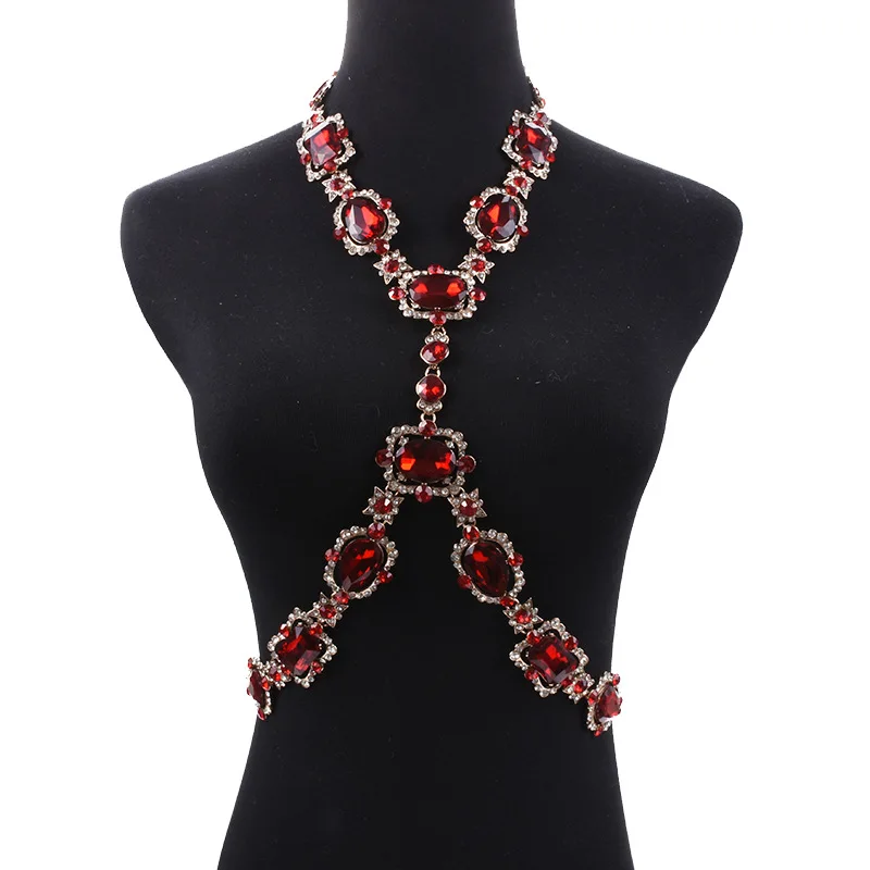 Ruby Crystal Body Chain